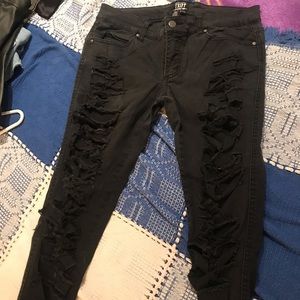 Tripp NYC Ripped Black Jeans